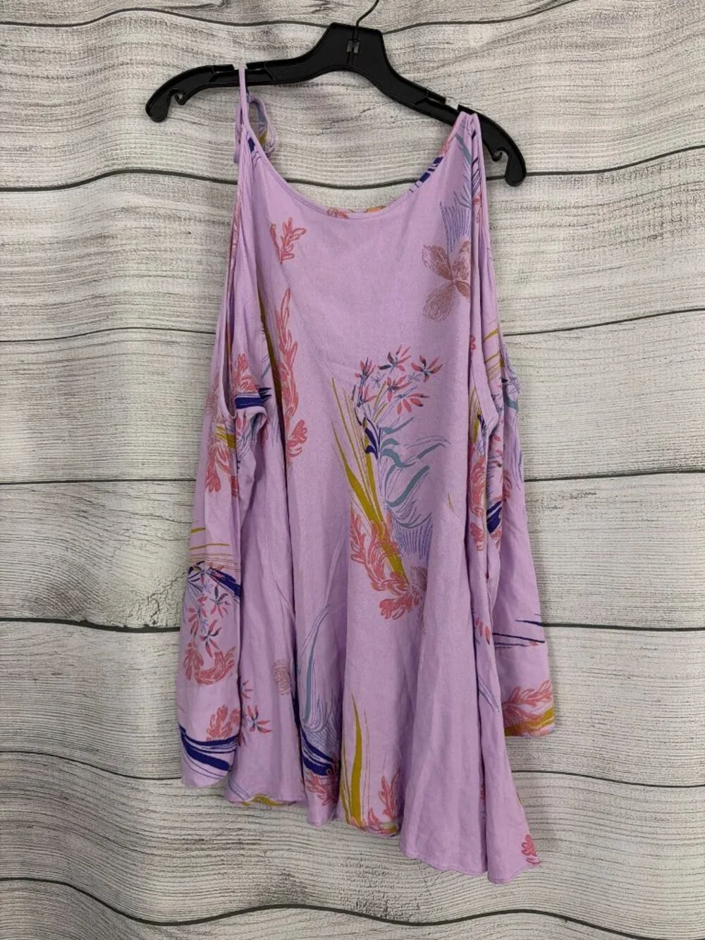 Free People Clear Skies Cold Shoulder Floral Tunic Size M